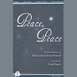 Download or print Rick and Sylvia Powell Peace, Peace (arr. Fred Bock) Sheet Music Printable PDF -page score for Christmas / arranged SAB Choir SKU: 430961.