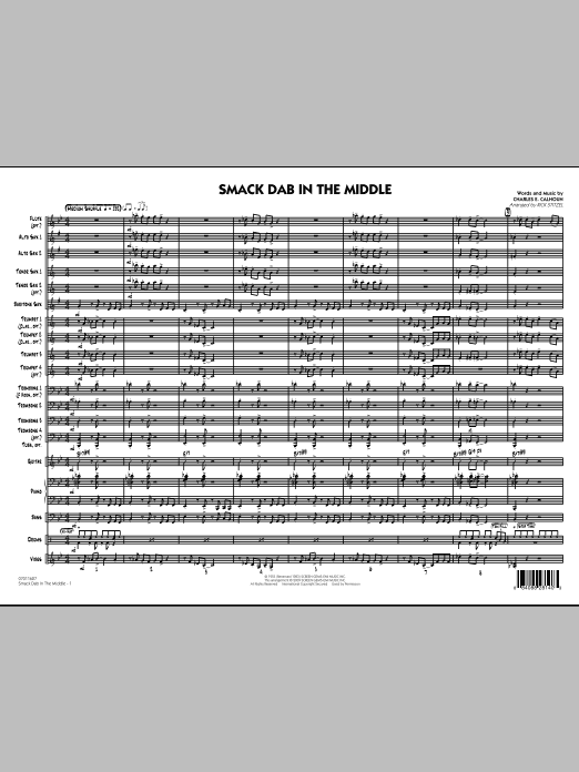 Download Rick Stitzel Smack Dab In The Middle - Full Score Sheet Music and learn how to play Jazz Ensemble PDF digital score in minutes