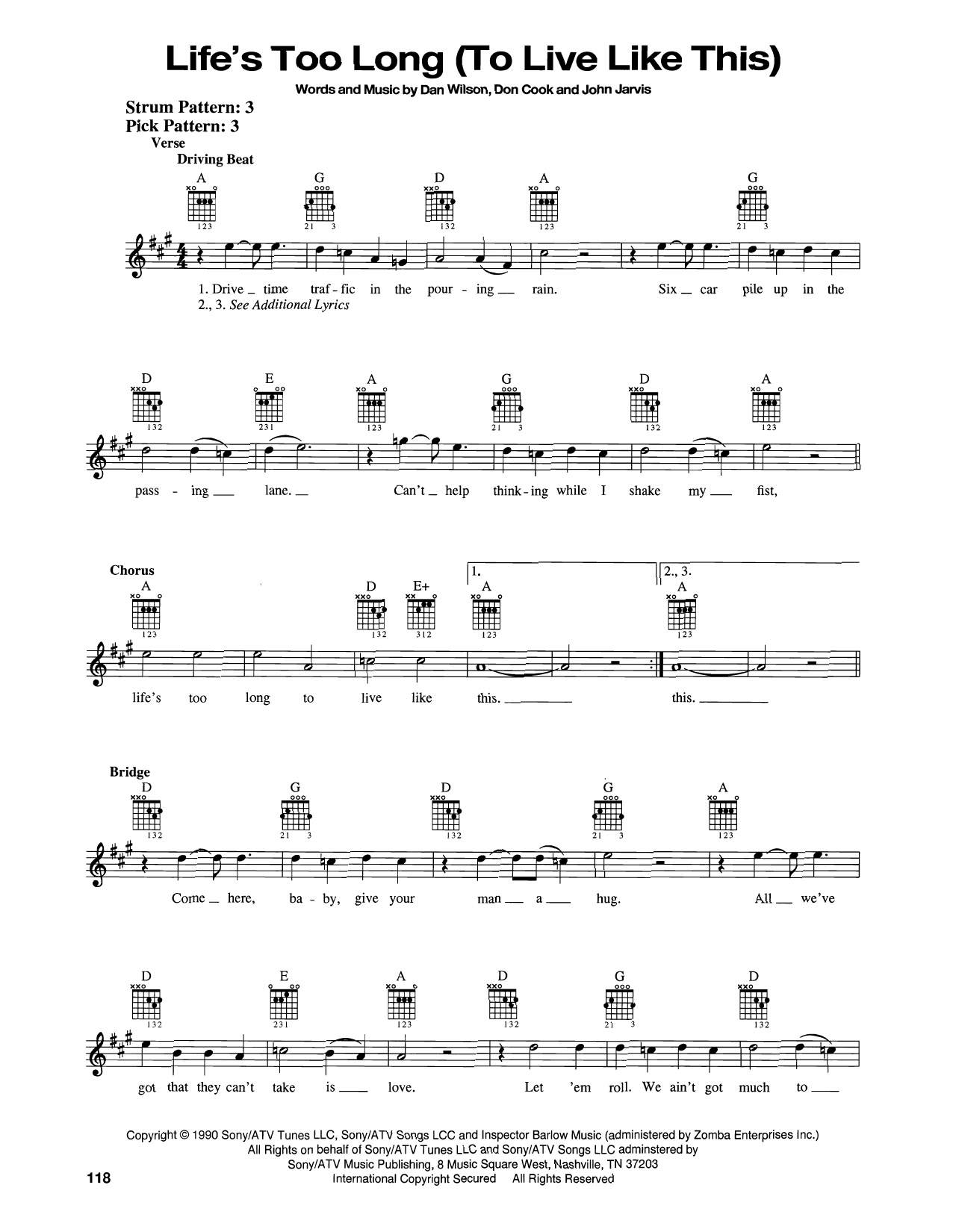 Download Ricky Skaggs Life's Too Long (To Live Like This) Sheet Music and learn how to play Easy Guitar PDF digital score in minutes