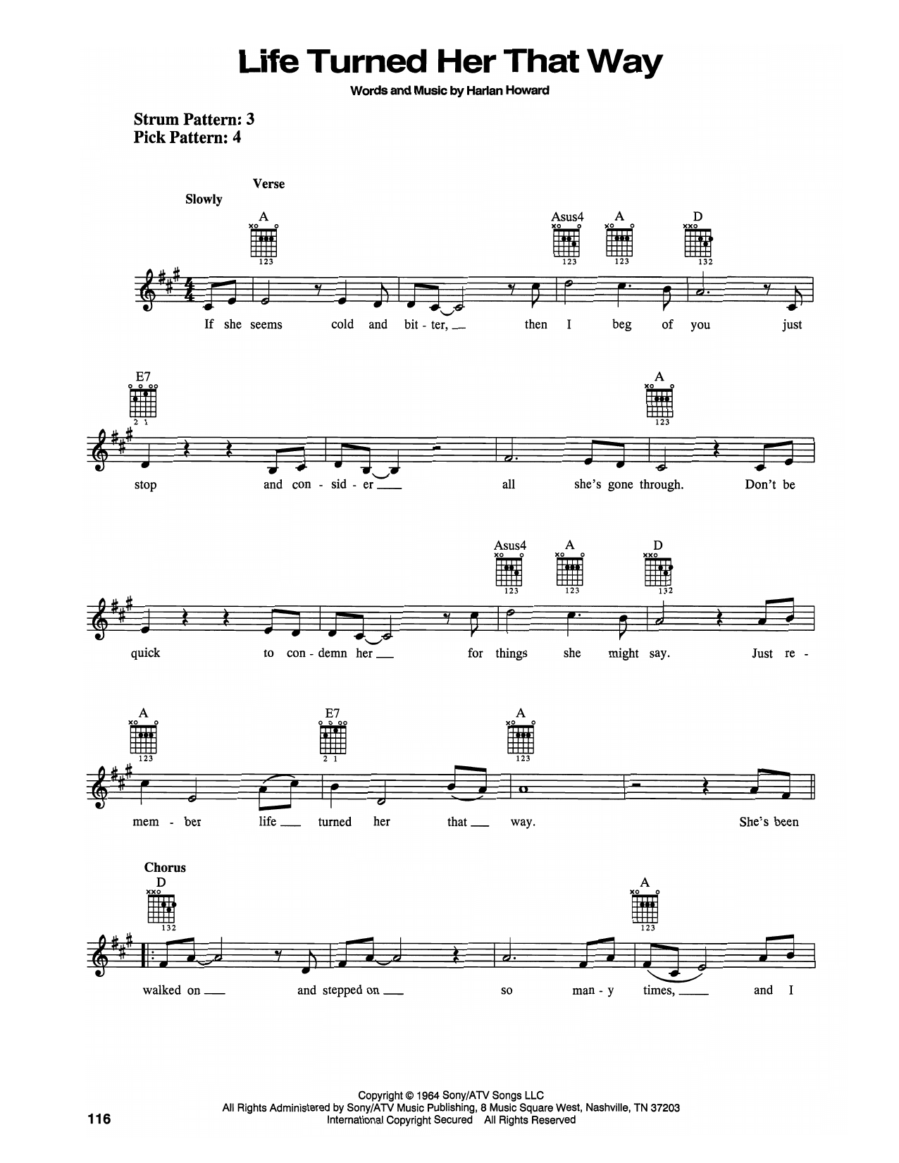 Download Ricky Van Shelton Life Turned Her That Way Sheet Music and learn how to play Easy Guitar PDF digital score in minutes