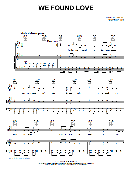 Download Rihanna featuring Calvin Harris We Found Love Sheet Music and learn how to play Trombone PDF digital score in minutes