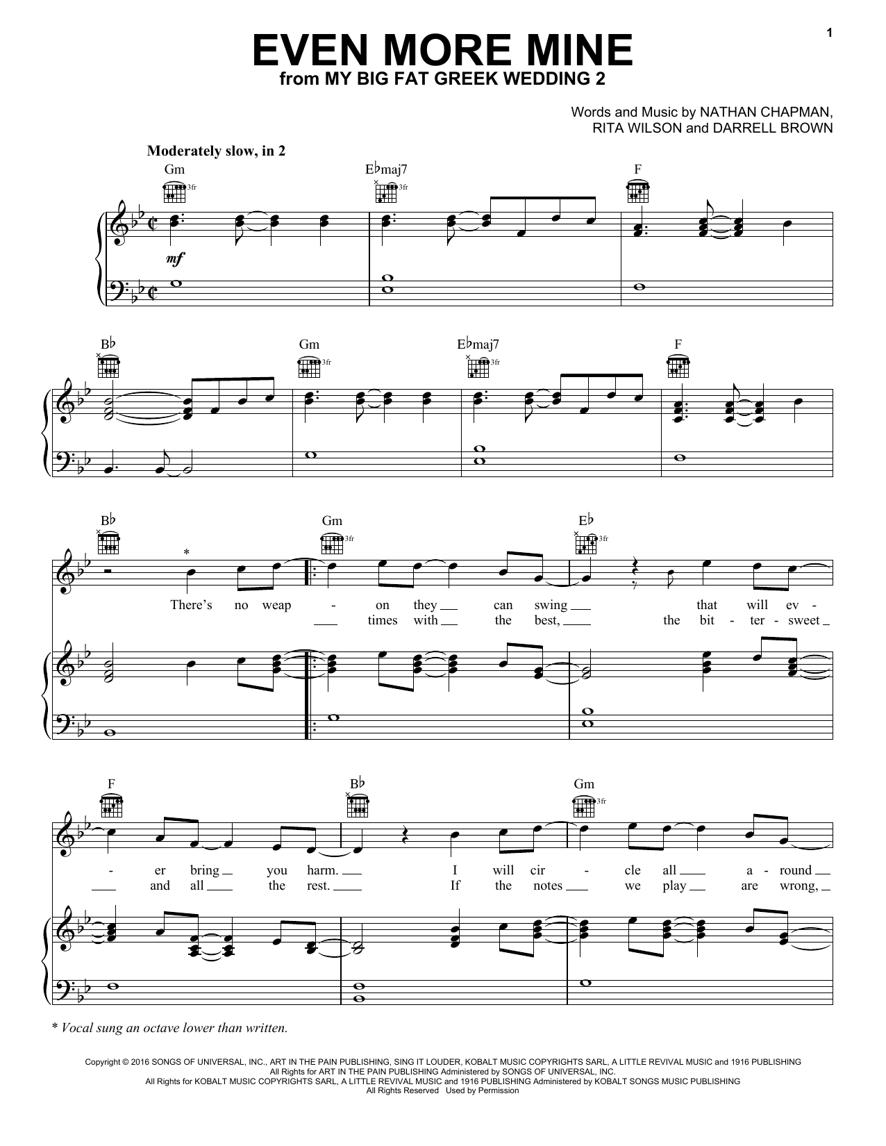 Download Rita Wilson Even More Mine Sheet Music and learn how to play Lead Sheet / Fake Book PDF digital score in minutes