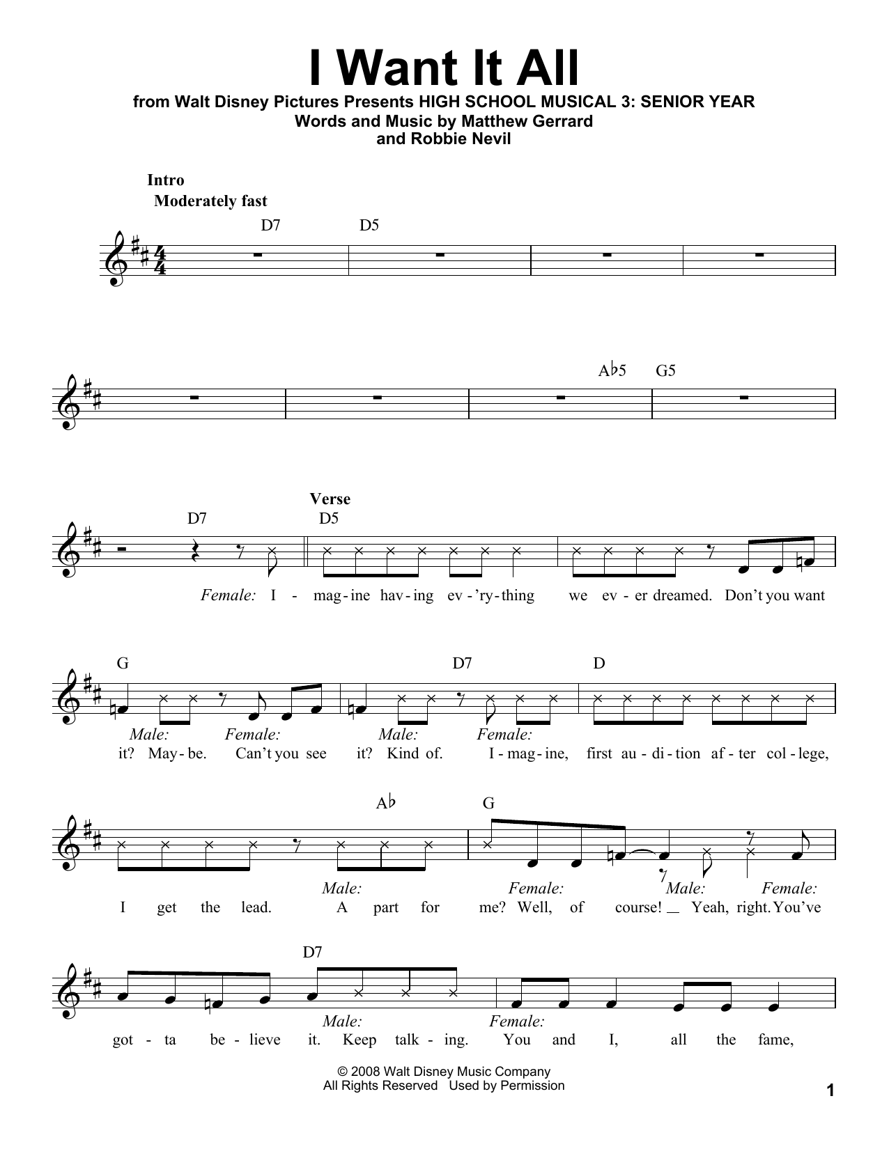 Download Robbie Nevil I Want It All Sheet Music and learn how to play Voice PDF digital score in minutes