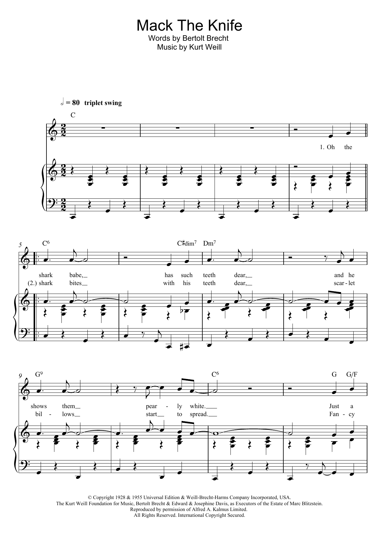 Download Robbie Williams Mack The Knife Sheet Music and learn how to play Piano & Vocal PDF digital score in minutes