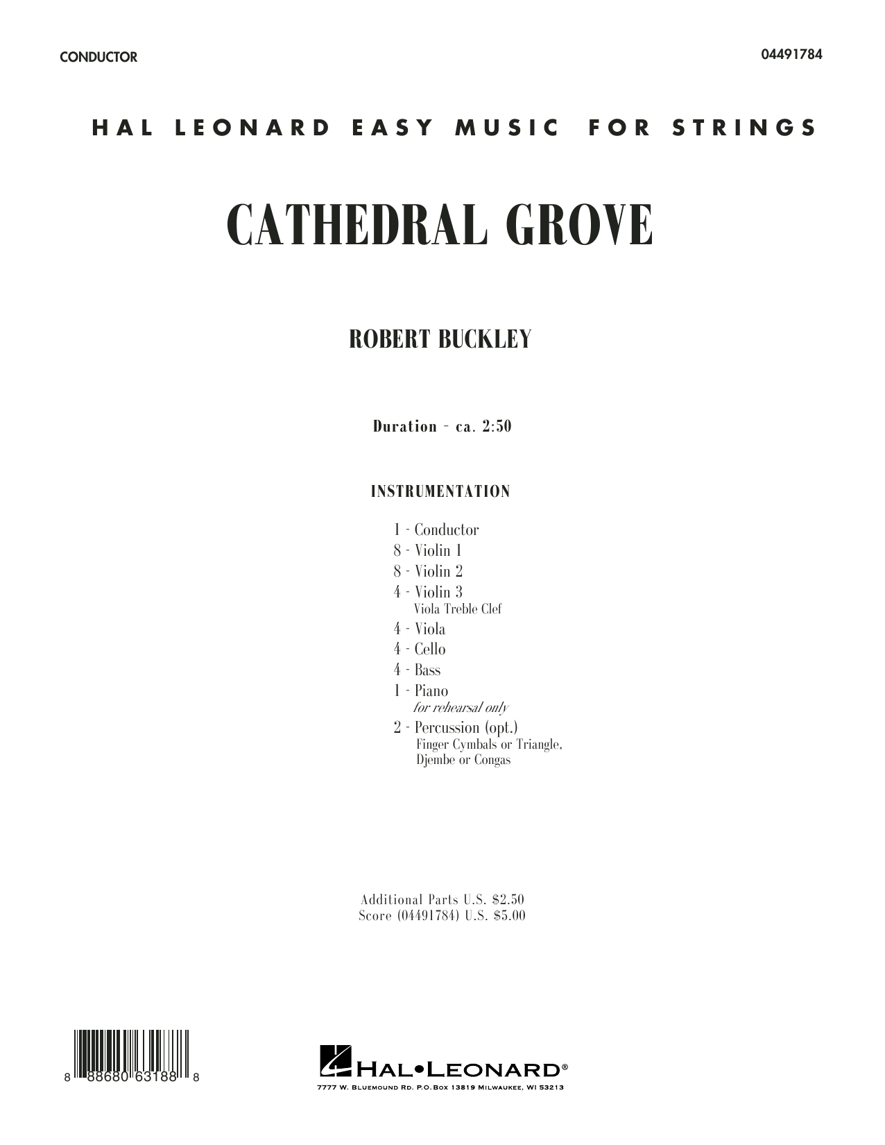 Download Robert Buckley Cathedral Grove - Conductor Score (Full Score) Sheet Music and learn how to play Orchestra PDF digital score in minutes
