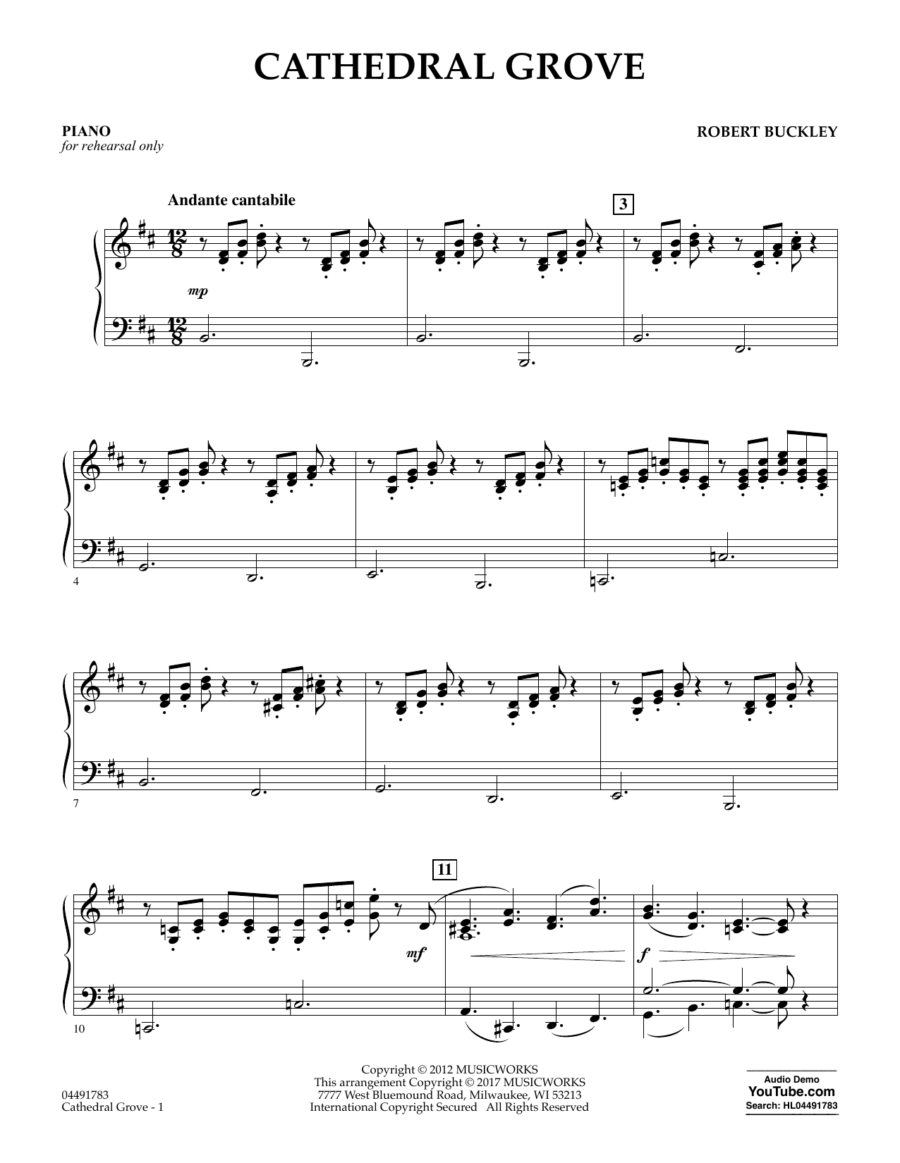 Download Robert Buckley Cathedral Grove - Piano Sheet Music and learn how to play Orchestra PDF digital score in minutes