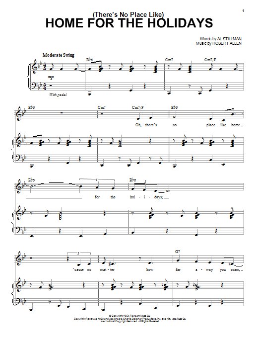 Download Robert Goulet (There's No Place Like) Home For The Holidays Sheet Music and learn how to play Piano & Vocal PDF digital score in minutes