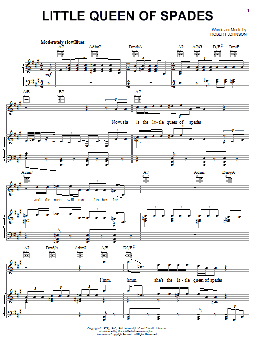 Download Robert Johnson Little Queen Of Spades Sheet Music and learn how to play Ukulele PDF digital score in minutes