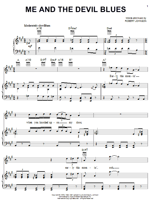 Download Robert Johnson Me And The Devil Blues Sheet Music and learn how to play Ukulele PDF digital score in minutes