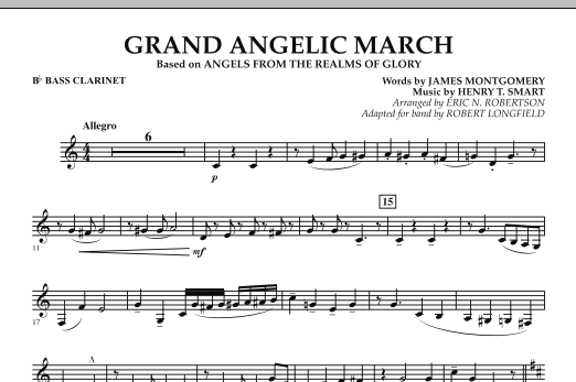 Download Robert Longfield Grand Angelic March - Bb Bass Clarinet Sheet Music and learn how to play Concert Band PDF digital score in minutes