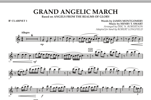 Download Robert Longfield Grand Angelic March - Bb Clarinet 1 Sheet Music and learn how to play Concert Band PDF digital score in minutes