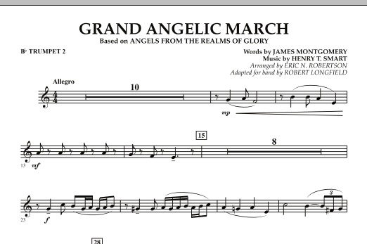 Download Robert Longfield Grand Angelic March - Bb Trumpet 2 Sheet Music and learn how to play Concert Band PDF digital score in minutes