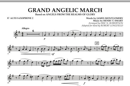 Download Robert Longfield Grand Angelic March - Eb Alto Saxophone 2 Sheet Music and learn how to play Concert Band PDF digital score in minutes