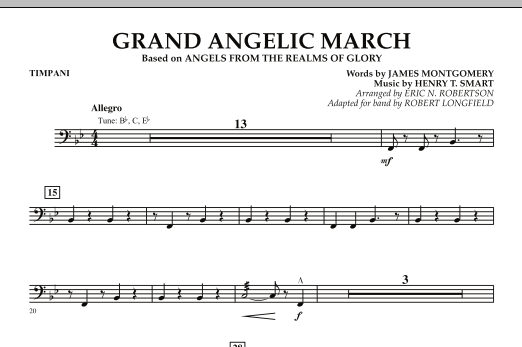 Download Robert Longfield Grand Angelic March - Timpani Sheet Music and learn how to play Concert Band PDF digital score in minutes