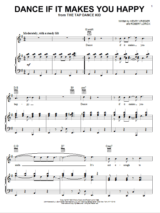 Download Robert Lorick Dance If It Makes You Happy Sheet Music and learn how to play Piano, Vocal & Guitar (Right-Hand Melody) PDF digital score in minutes