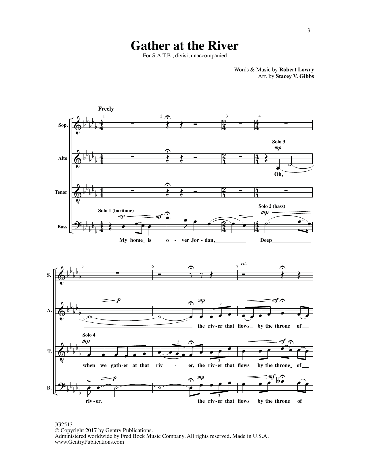 Download Robert Lowry Gather at the River Sheet Music and learn how to play SATB Choir PDF digital score in minutes