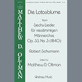 Download or print Robert Schumann Die Lotosblume (Ed. Matthew D. Oltman) Sheet Music Printable PDF -page score for A Cappella / arranged TTBB Choir SKU: 424503.