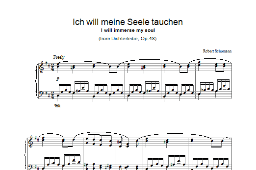 Download Robert Schumann Ich will meine Seele tauchen Sheet Music and learn how to play Piano PDF digital score in minutes