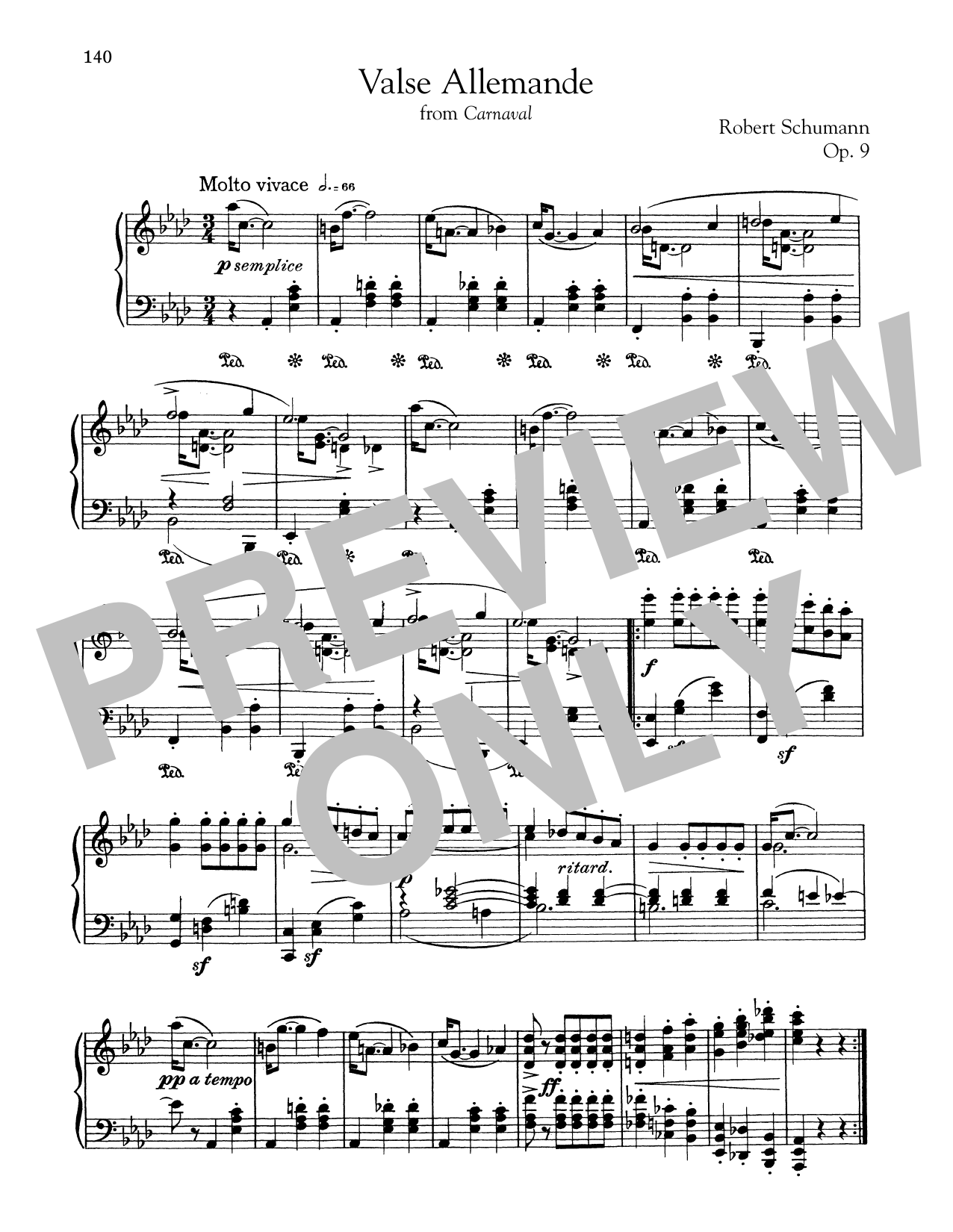 Download Robert Schumann Valse Allemande Sheet Music and learn how to play Piano PDF digital score in minutes