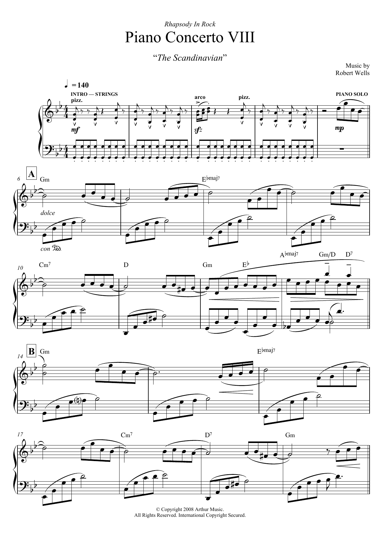 Download Robert Wells Piano Concerto: VIII. The Scandinavian Sheet Music and learn how to play Piano PDF digital score in minutes