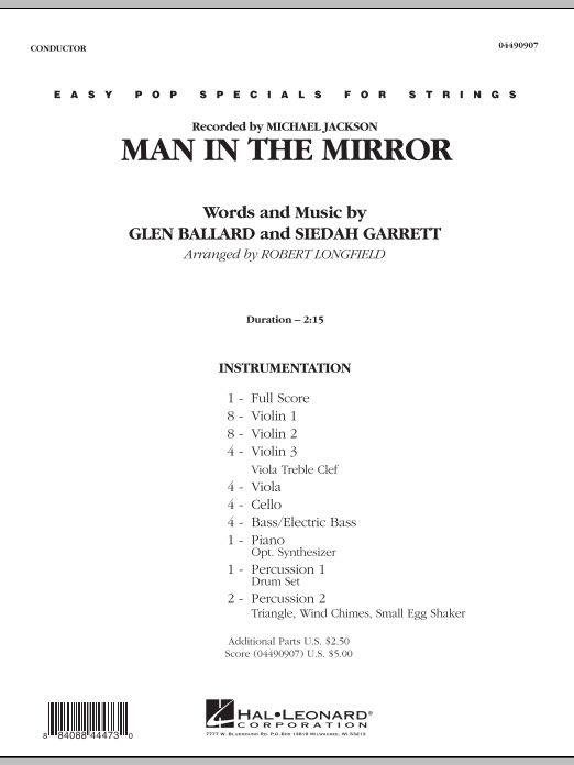 robert longfield man in the mirror full score sheet music notes download printable pdf score 281708