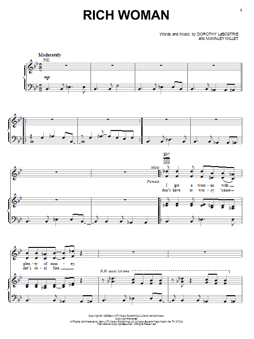 Robert Plant And Alison Krauss Rich Woman Sheet Music Notes Download Printable Pdf Score 83401 