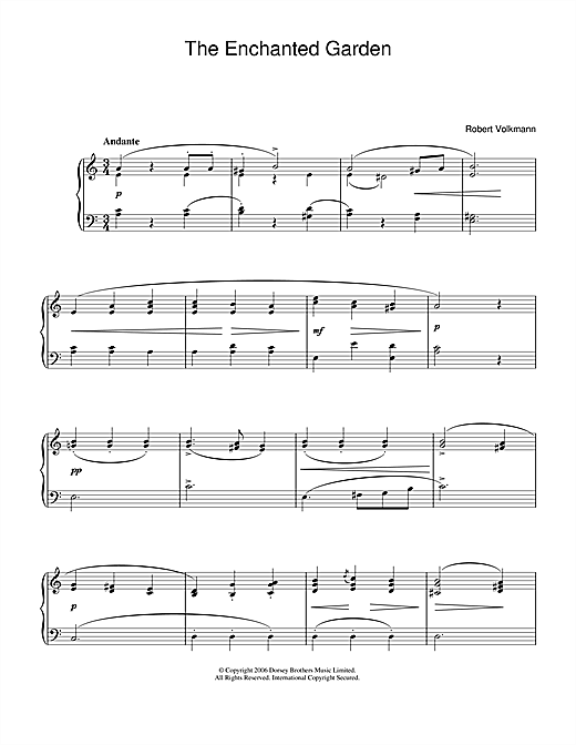 Download Robert Volkmann The Enchanted Garden Sheet Music and learn how to play Easy Piano PDF digital score in minutes