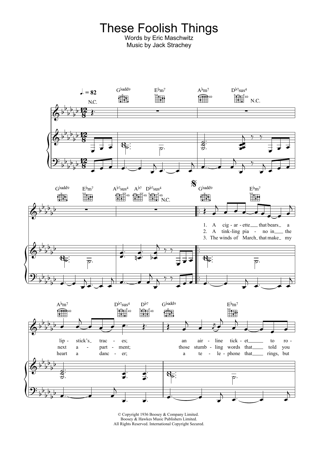 Download Rod Stewart These Foolish Things Sheet Music and learn how to play 5-Finger Piano PDF digital score in minutes