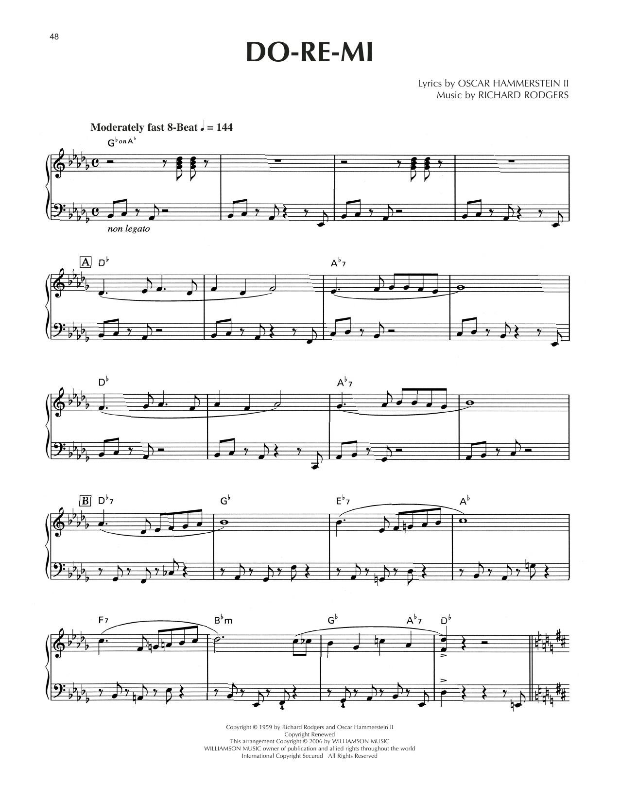 Download Rodgers & Hammerstein Do-Re-Mi [Jazz version] (from The Sound Of Music) Sheet Music and learn how to play Piano Solo PDF digital score in minutes
