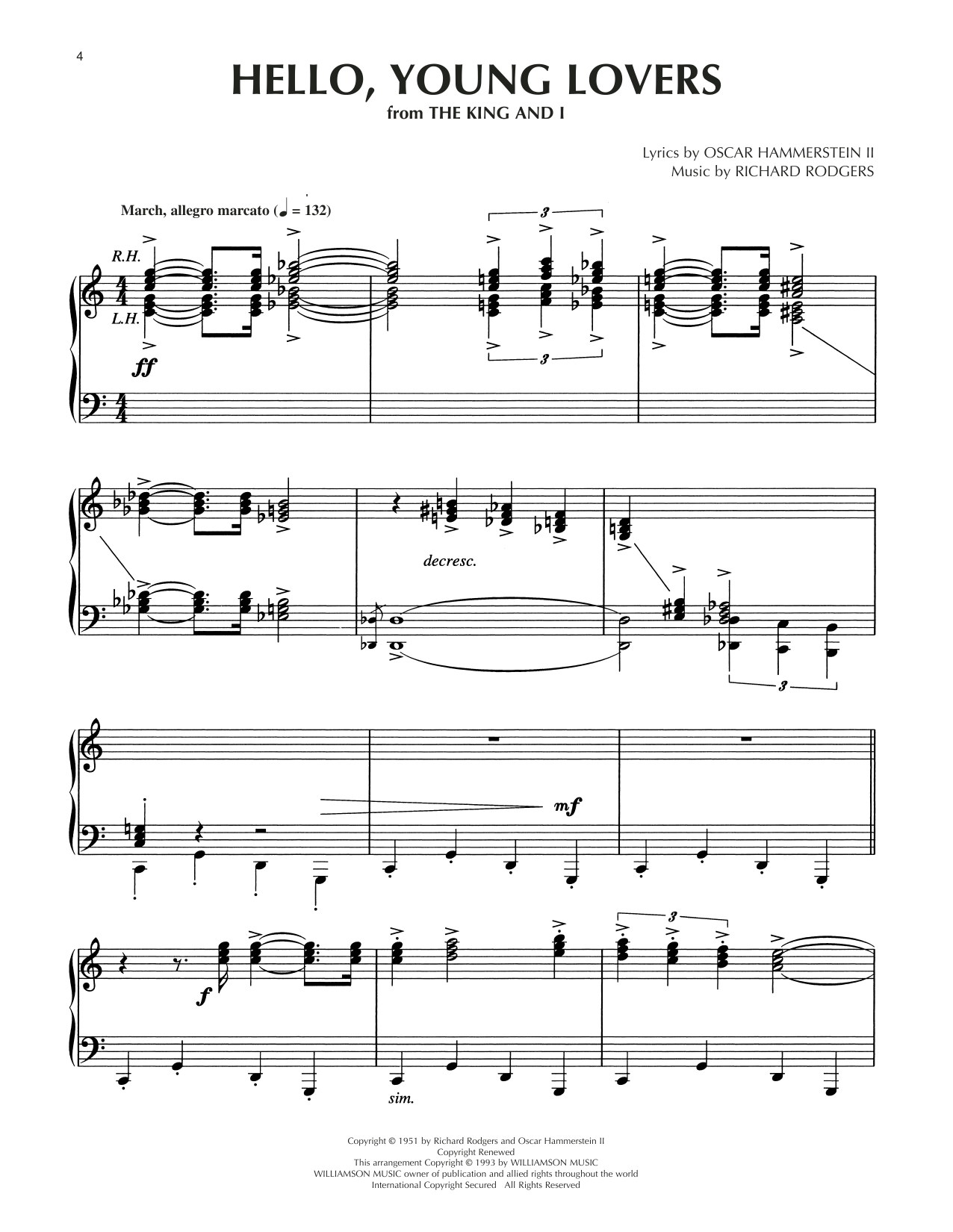 Download Rodgers & Hammerstein Hello, Young Lovers (from The King And I) (arr. Dick Hyman) Sheet Music and learn how to play Piano Solo PDF digital score in minutes