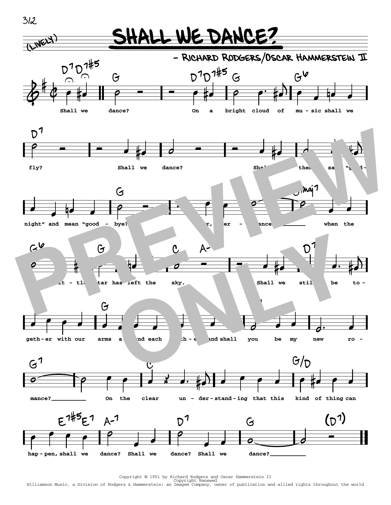 Download Rodgers & Hammerstein Shall We Dance? (High Voice) (from The King And I) Sheet Music and learn how to play Real Book – Melody, Lyrics & Chords PDF digital score in minutes