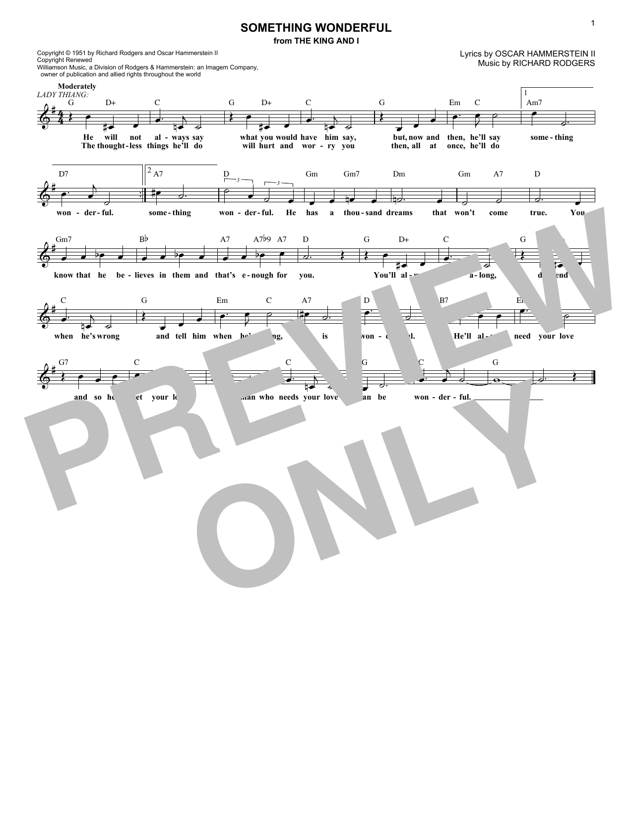Download Rodgers & Hammerstein Something Wonderful (from The King And I) Sheet Music and learn how to play Viola Solo PDF digital score in minutes