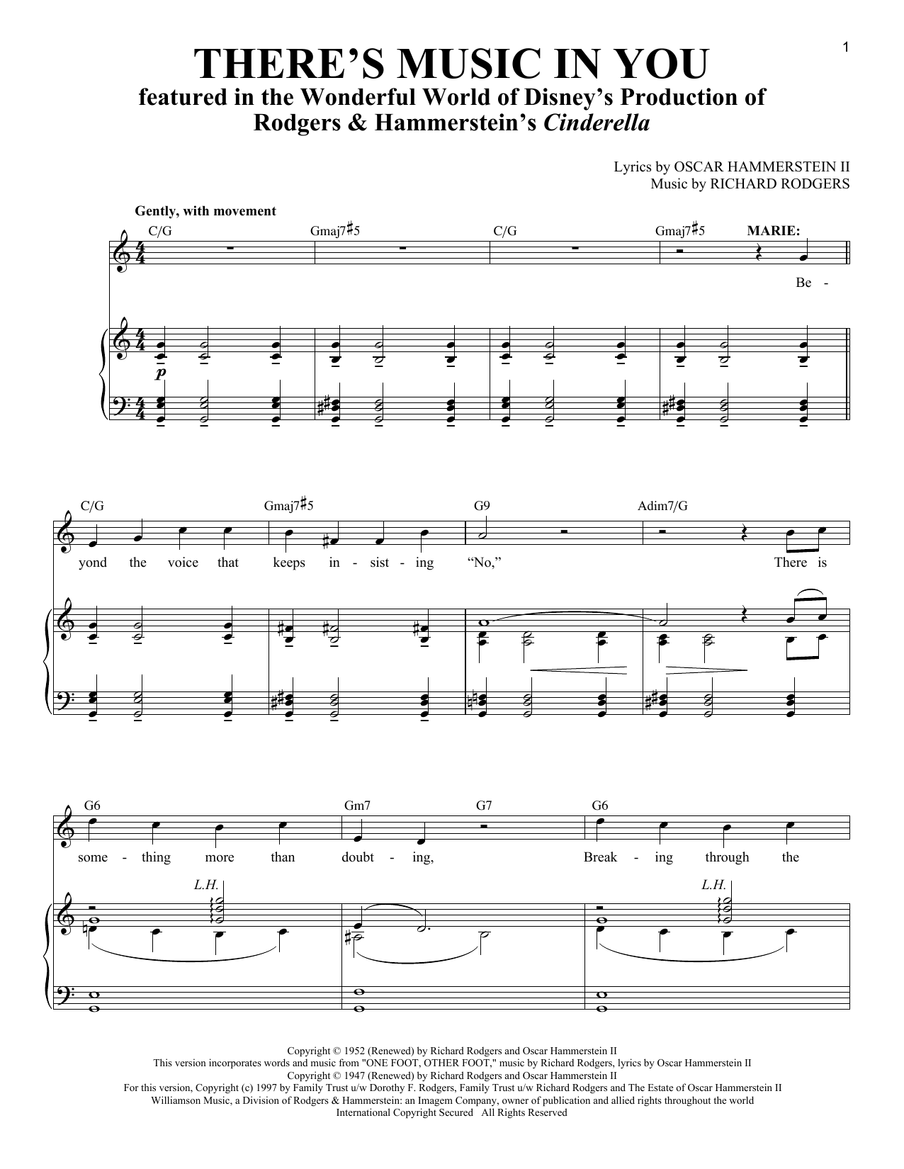 Download Rodgers & Hammerstein There's Music In You Sheet Music and learn how to play Piano & Vocal PDF digital score in minutes