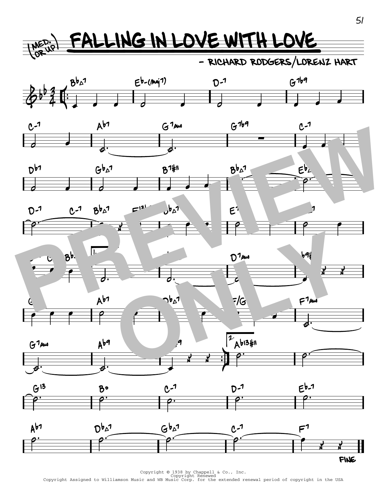 Download Rodgers & Hart Falling In Love With Love (arr. David Hazeltine) Sheet Music and learn how to play Real Book – Enhanced Chords PDF digital score in minutes