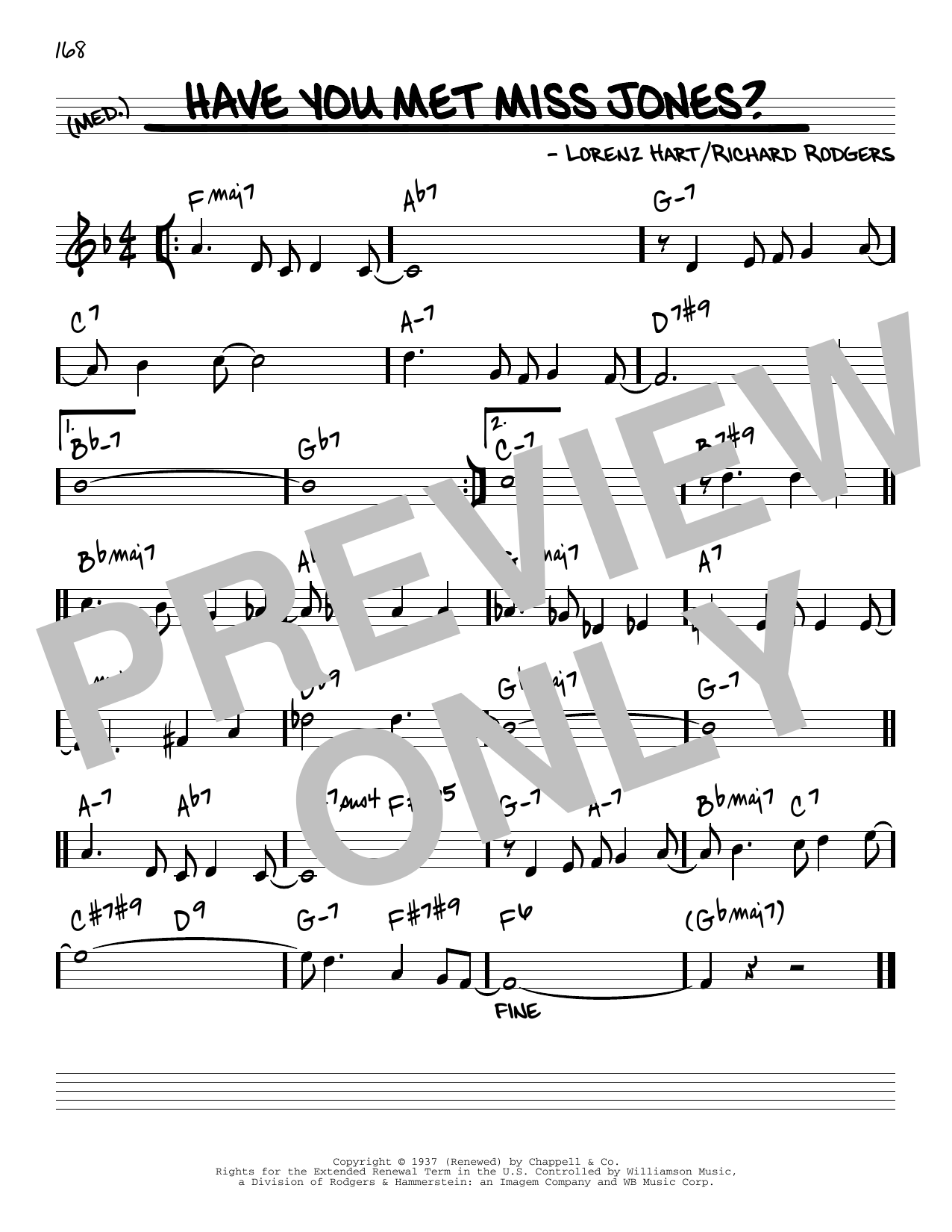 Download Rodgers & Hart Have You Met Miss Jones? [Reharmonized version] (arr. Jack Grassel) Sheet Music and learn how to play Real Book – Melody & Chords PDF digital score in minutes
