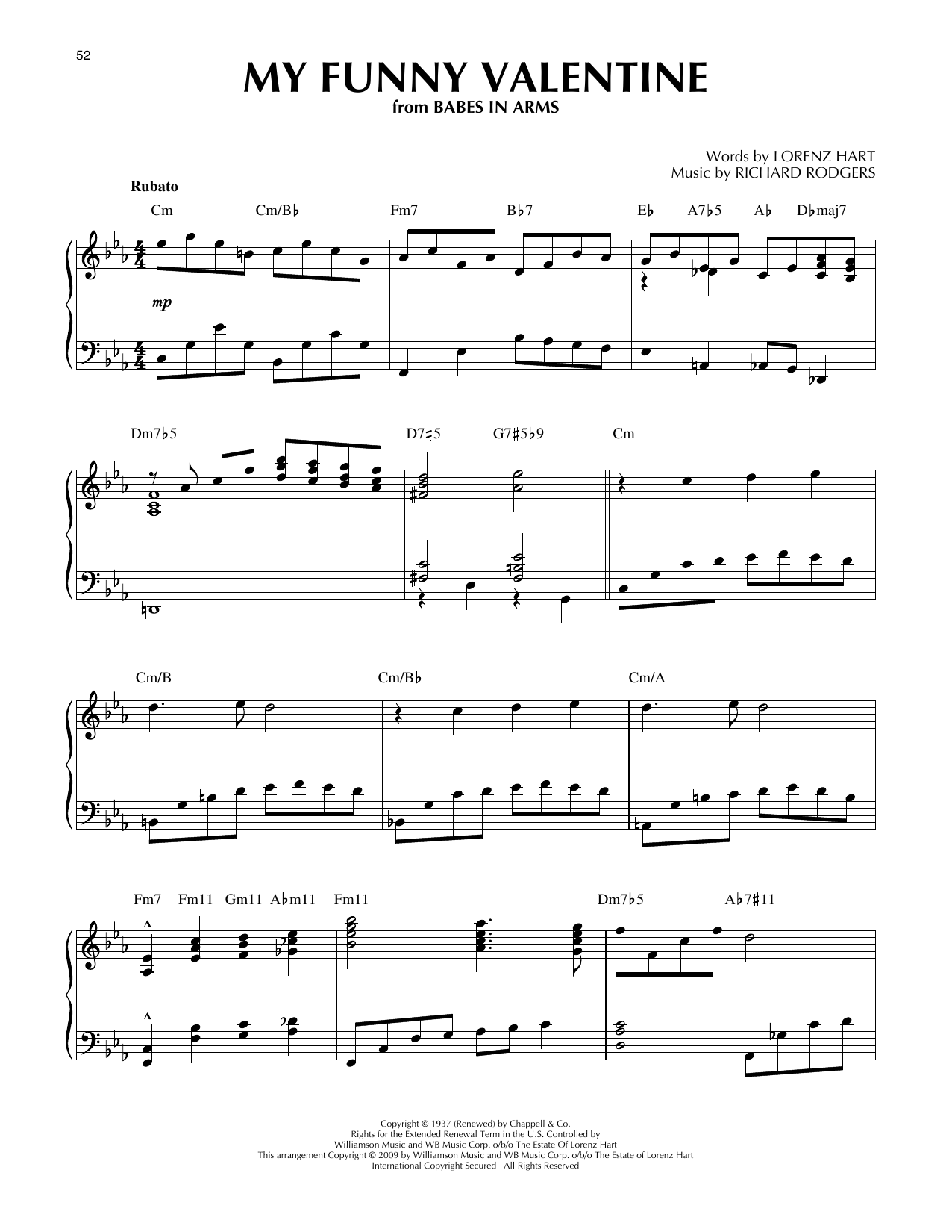 Download Rodgers & Hart My Funny Valentine (arr. Brent Edstrom) [Jazz version] Sheet Music and learn how to play Piano Solo PDF digital score in minutes