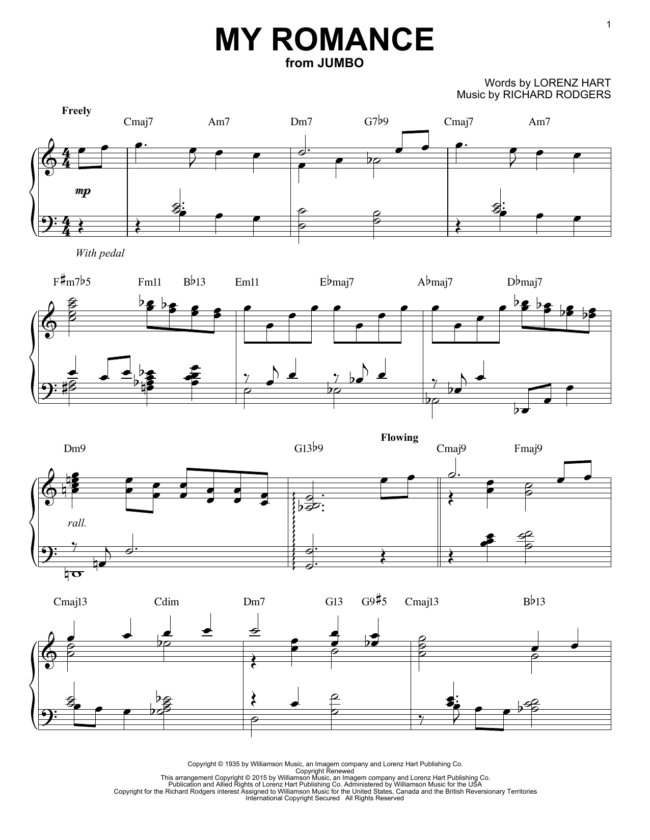 Download Rodgers & Hart My Romance Sheet Music and learn how to play Piano PDF digital score in minutes