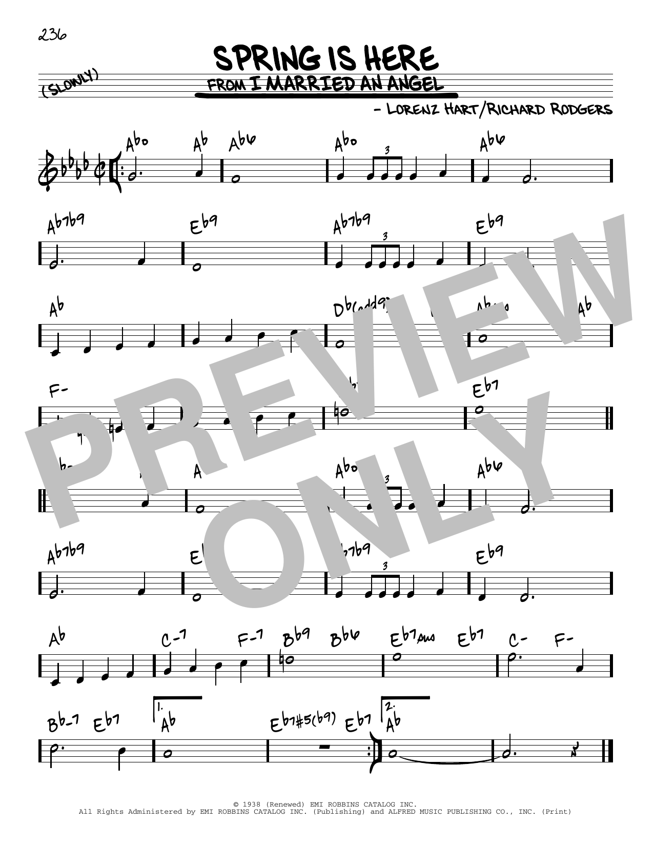 Download Rodgers & Hart Spring Is Here Sheet Music and learn how to play Piano, Vocal & Guitar (Right-Hand Melody) PDF digital score in minutes