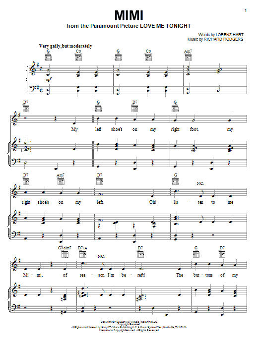 Download Rodgers & Hart Sheet Music and learn how to play Piano, Vocal & Guitar (Right-Hand Melody) PDF score in minutes