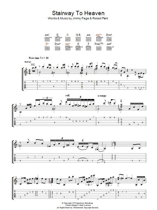 Download Rodrigo y Gabriela Stairway To Heaven Sheet Music and learn how to play Guitar Tab PDF digital score in minutes