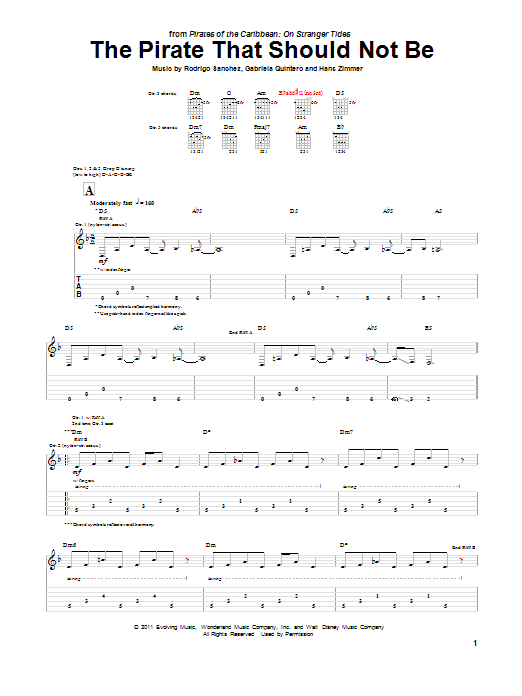 Download Rodrigo y Gabriela The Pirate That Should Not Be Sheet Music and learn how to play Guitar Tab PDF digital score in minutes