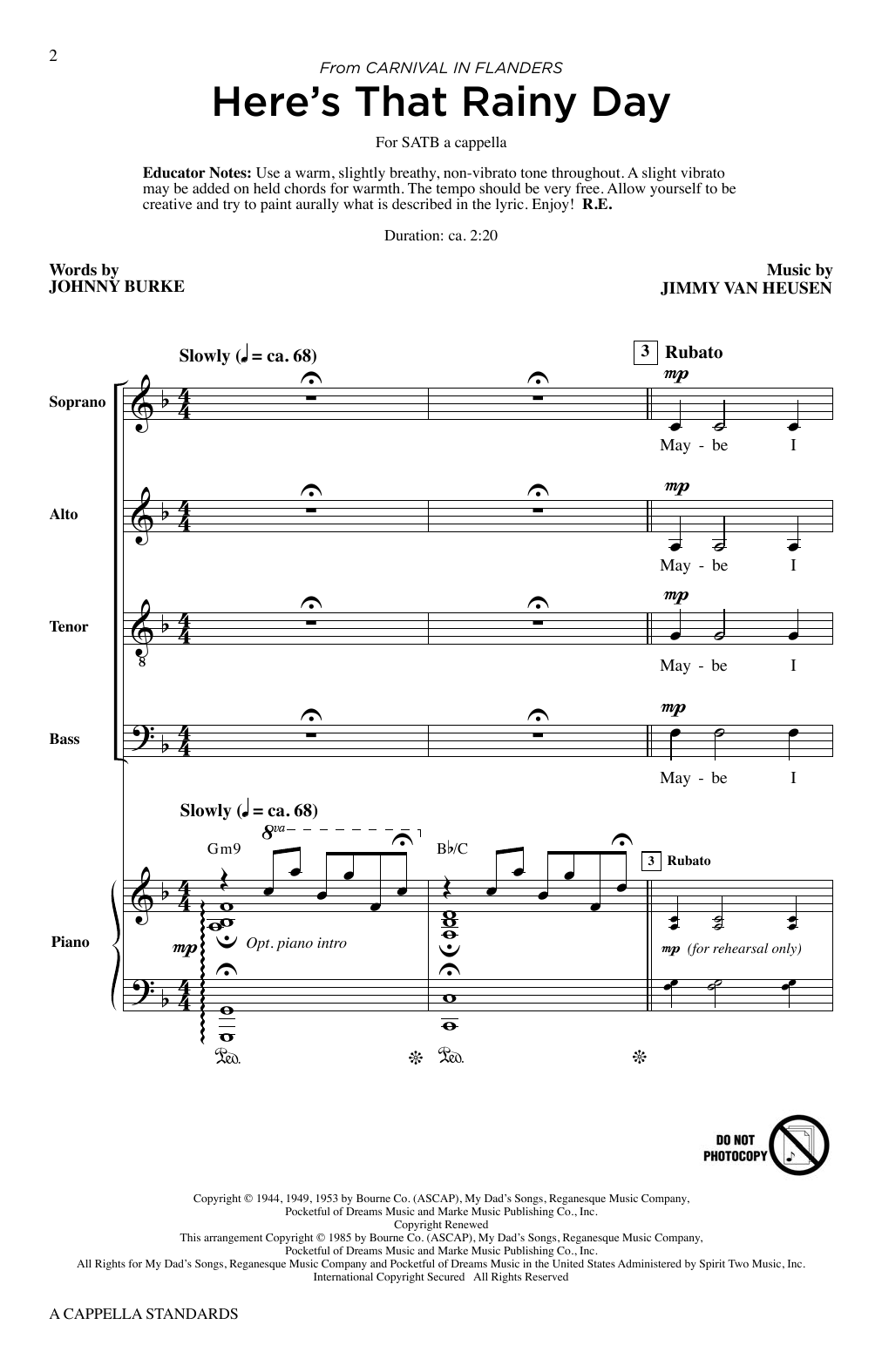 Download Roger Emerson A Cappella Standards Sheet Music and learn how to play SATB Choir PDF digital score in minutes