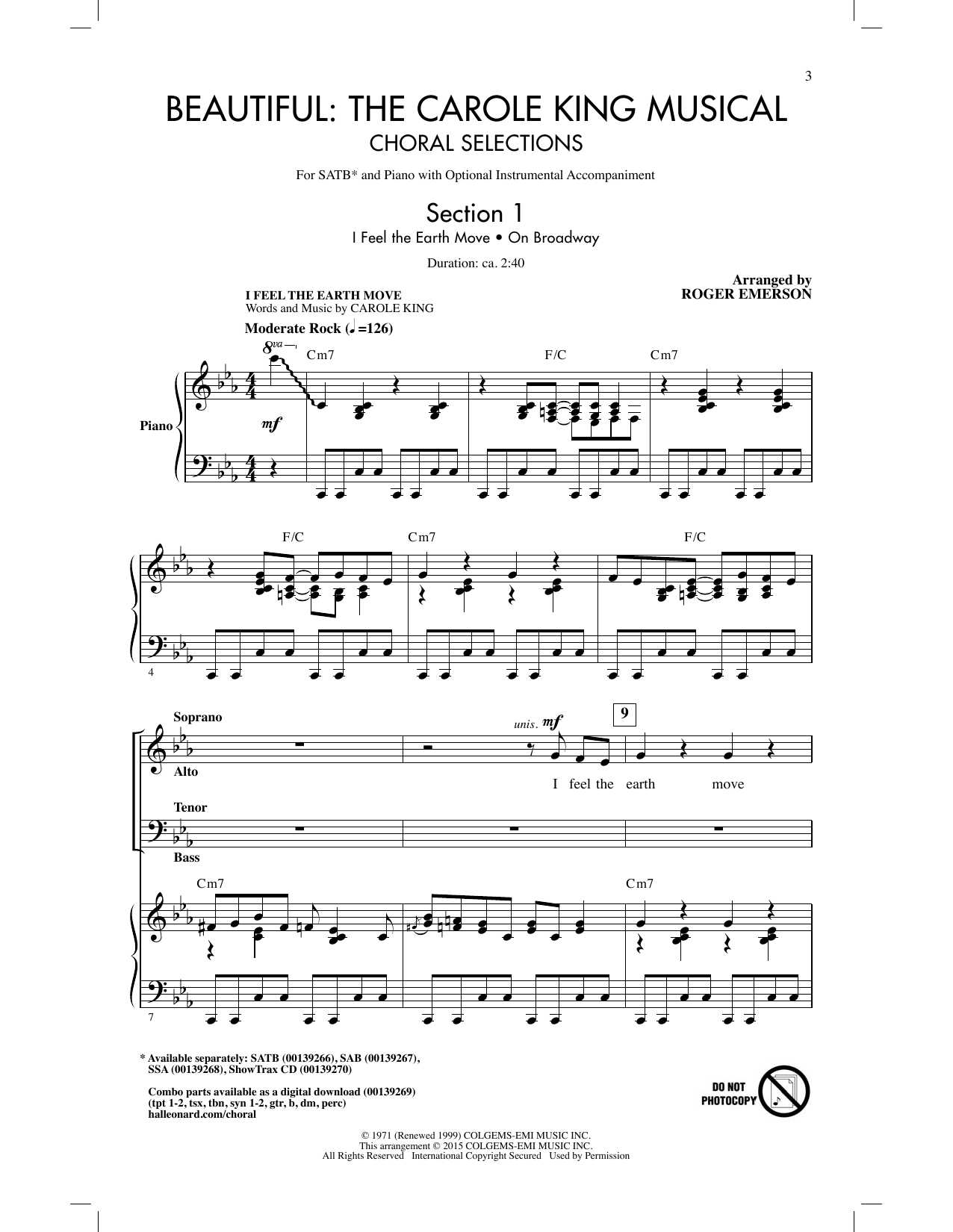 Download Roger Emerson Beautiful Sheet Music and learn how to play SATB PDF digital score in minutes
