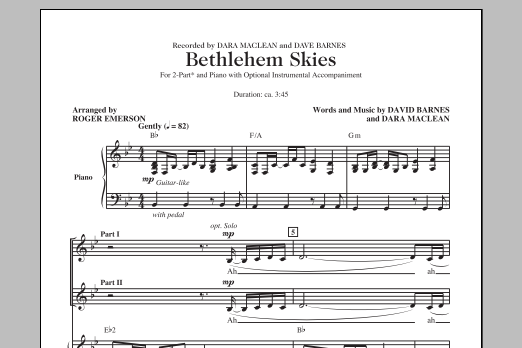 Download Dara Maclean Bethlehem Skies (arr. Roger Emerson) Sheet Music and learn how to play SATB PDF digital score in minutes