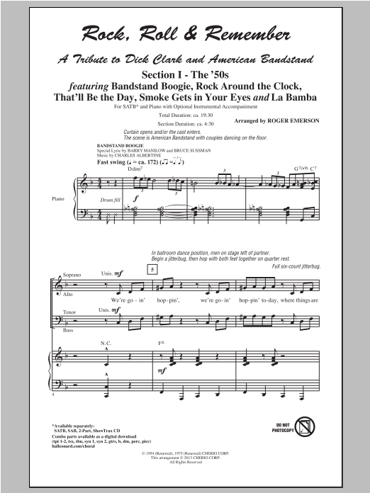 Download Roger Emerson The Jackson 5 (from Motown the Musical) Sheet Music and learn how to play SAB PDF digital score in minutes