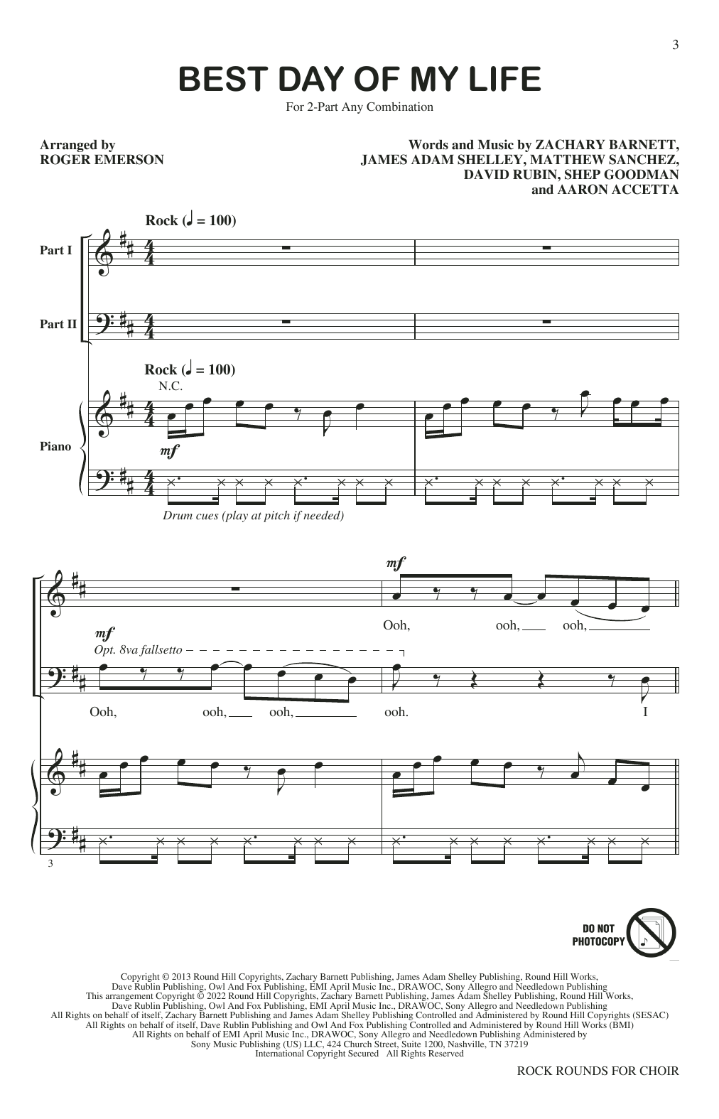 Download Roger Emerson Rock Rounds for Choir Sheet Music and learn how to play 2-Part Choir PDF digital score in minutes