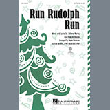 Download or print Roger Emerson Run Rudolph Run Sheet Music Printable PDF -page score for Christmas / arranged 2-Part Choir SKU: 284116.