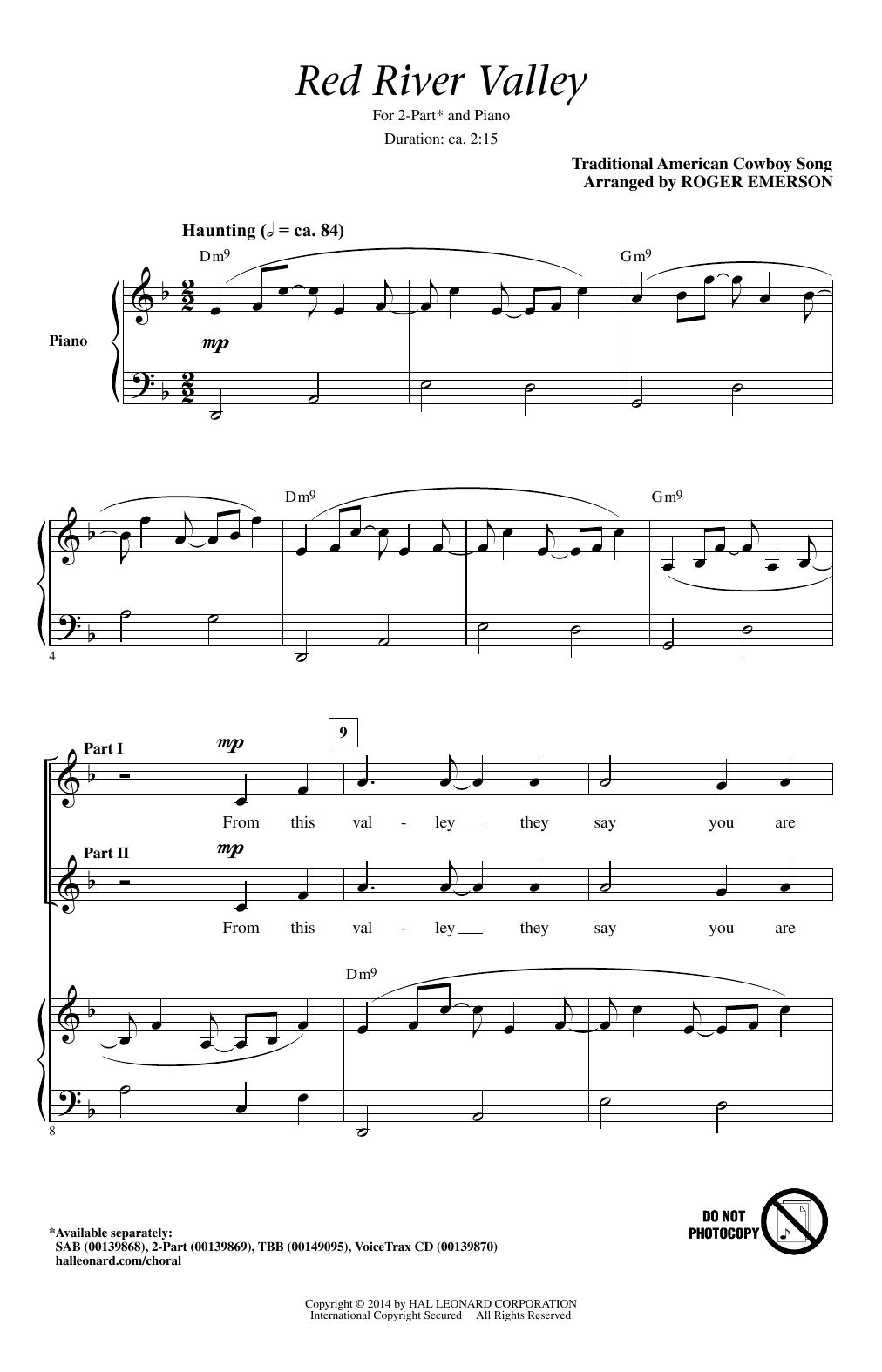 Download Traditional American The Red River Valley (arr. Roger Emerson) Sheet Music and learn how to play TBB PDF digital score in minutes