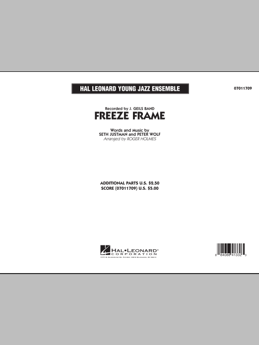 Download Roger Holmes Freeze Frame - Conductor Score (Full Score) Sheet Music and learn how to play Jazz Ensemble PDF digital score in minutes