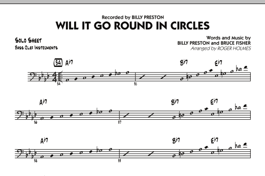 Download Roger Holmes Will It Go Round in Circles? - Bass Clef Solo Sheet Sheet Music and learn how to play Jazz Ensemble PDF digital score in minutes